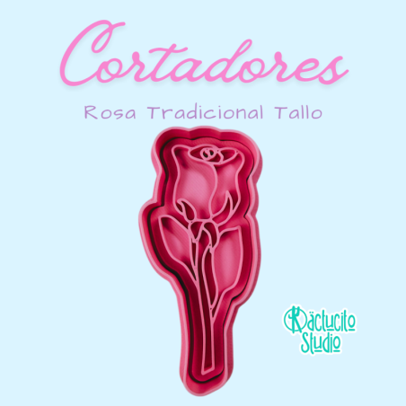 Rosa Tradicional Tallo | Kactucito Studio