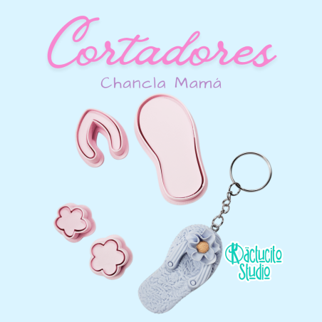 Cortador en forma de Chancla de Mamá | Kactucito Studio