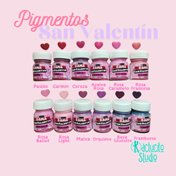 Pigmentos para pasta flexible de colores san valentin 12 colores