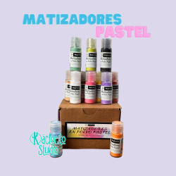 Matizadores mate tonos pastel 12 colores para pasta flexible