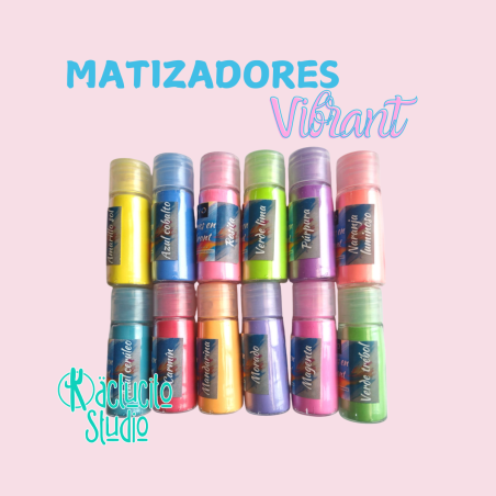Matizadores en polvo Vibrant 12 colores | Kactucito Studio