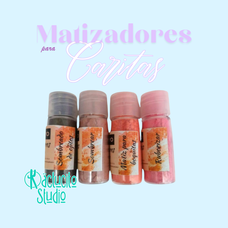 Matizadores de Caritas 4 colores Kit 1 | Kactucito Studio