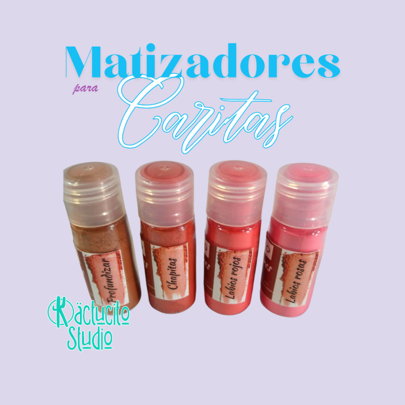 Matizadores de Caritas 4 colores Kit 2 | Kactucito Studio