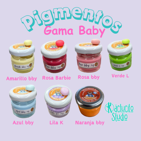 Gama baby 7 Pigmentos en Crema Trigueros Flex 1 oz | Kactucito Studio