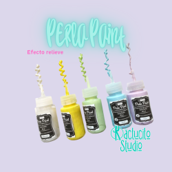 Relieves metalicos perla paint 12 colores para manualidades