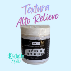 Textura de alto relieve para manualidades se aplica con stencil