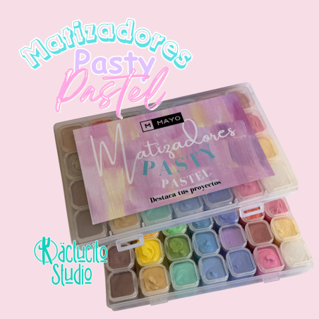 Matizadores tipo acuarelas para usos en manualidades o pasta flexible 28 colores