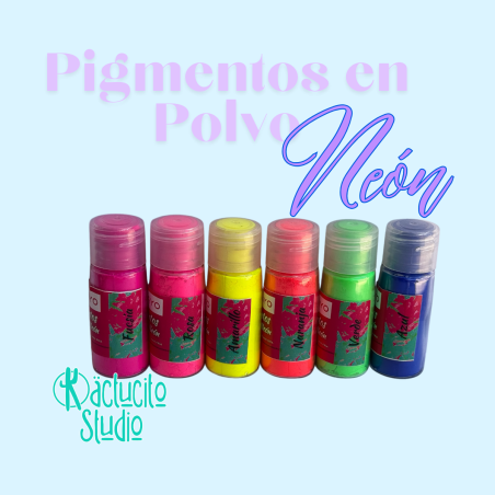 Pigmentos en polvo colores neon para pasta flexible de colores 6 colores