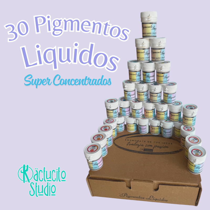 Pigmentos para pasta flexible de colores gama completa 30 colores