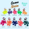Pigmentos gama Neón pasta flexible 10 colores | Kactucito Studio