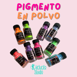 Pigmentos en polvo para pasta flexible Colores neón | Kactucito Studio