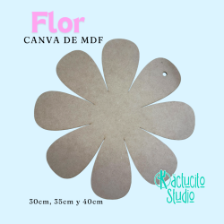 Flor de MDF en 3 mm para pintar o decorar | Kactucito Studio
