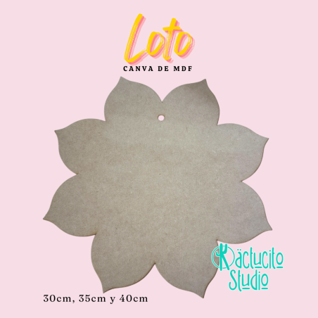 Loto Canva de MDF en 3 mm para pintar o decorar | Kactucito Studio
