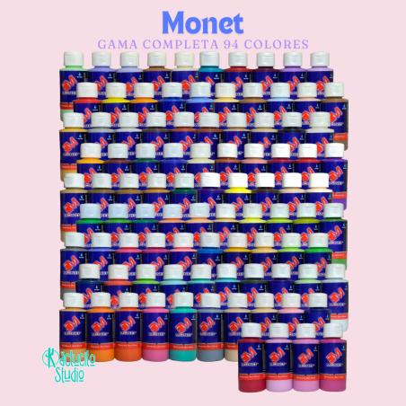 Pinturas Acrílicas Monet Gama completa 94 colores | Kactucito Studio