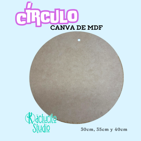 Circulo de MDF en 3 mm para pintar o decorar | Kactucito Studio
