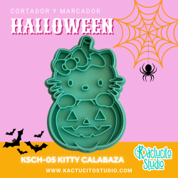 Cortador Hello Kitty Calabazade Halloween | Kactucito Studio
