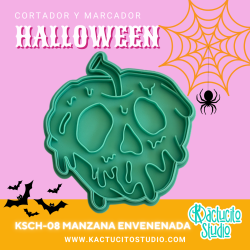 Cortador de Halloween Manzana Envenenada | Kactucito Studio