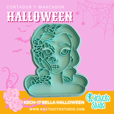 Cortadores Princesa Bella de Disney Halloween | Kactucito Studio