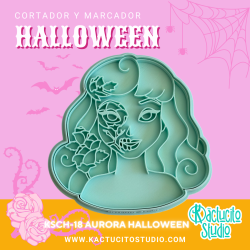 Cortadores Princesa bella durmiente Halloween | Kactucito Studio