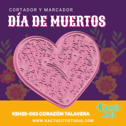 Cortador Corazón Talavera | Kactucito Studio