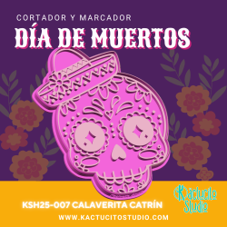 Cortador Calaverita Catrín | Kactucito Studio