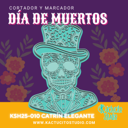 Cortador Catrín Elegante | Kactucito Studio