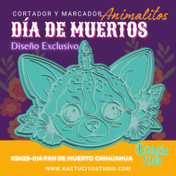 Cortador Pan de Muerto Chihuahua | Kactucito Studio