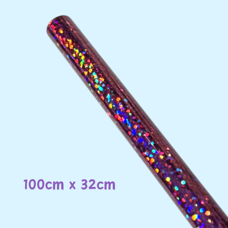 Foil Glitter Rosa Brillante para Manualidades | Kactucito Studio