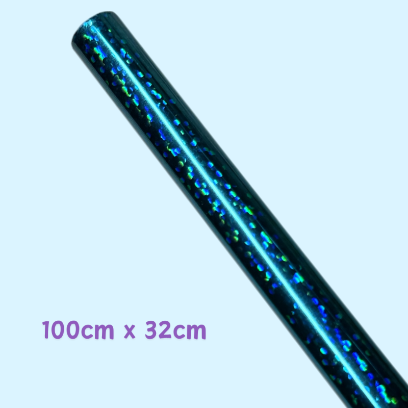 Foil Glitter Azul Brillante para Manualidades | Kactucito Studio
