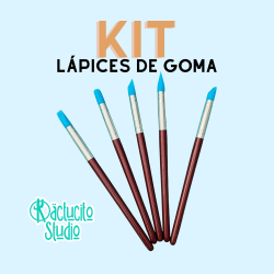 Lápices de Goma Grandes para Modelar (5 piezas) | Kactucito Studio