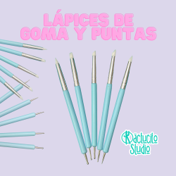 Lápices Doble Punta de Goma para Modelado y Puntillismo | Kactucito Studio