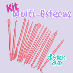 Estecas Doble Punta con Mango de Cristal (5 piezas) | Kactucito Studio