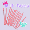 Estecas Doble Punta con Mango de Cristal (5 piezas) | Kactucito Studio