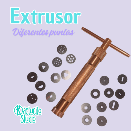 Extrusor para Pasta Flexible con 20 Figuras | Kactucito Studio