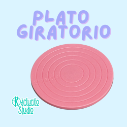 Plato Giratorio Rosa para Modelado y Pintura | Kactucito Studio