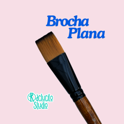Set de Pinceles Brocha Plana para Pintura y Manualidades | Kactucito Studio