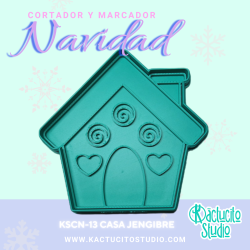 Cortador Casa Jengibre Navidad  | Kactucito Studio
