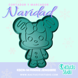 Cortador Minnie Jengibre Navidad  | Kactucito Studio