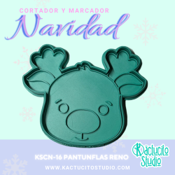 Cortador Reno Navidad para Galletas o Pasta Flexible | Kactucito Studio