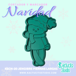 Cortador Jengibre Piernas Largas Navidad | Kactucito Studio