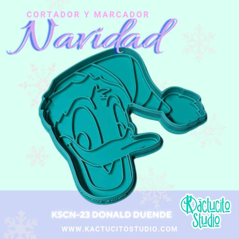 Cortador Donald Duende Navidad | Kactucito Studio