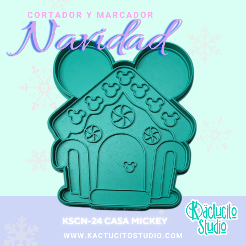 Cortador Casa Mickey Navidad | Kactucito Studio