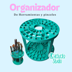 Organizador redondo para pinceles | Kactucito Studio