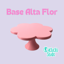 Base alta plato en forma de flor | Kactucito Studio