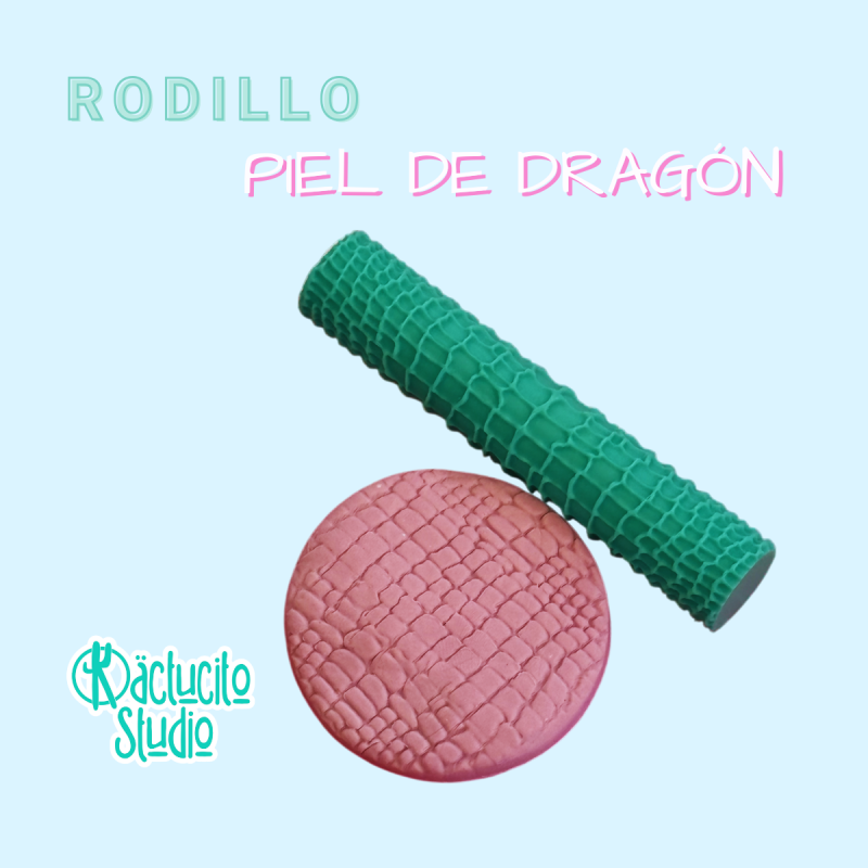 Rodillo texturizador de piel de dragón para fondant o  pasta flexible