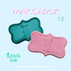 Cortador y marcador “Té” para pasta flexible – Kactucito Studio