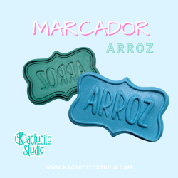 Cortador y marcador “Arroz” para pasta flexible – Kactucito Studio