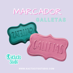 Cortador y marcador “Galletas” para pasta flexible – Kactucito Studio