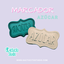 Cortador y marcador “Azúcar” para pasta flexible – Kactucito Studio