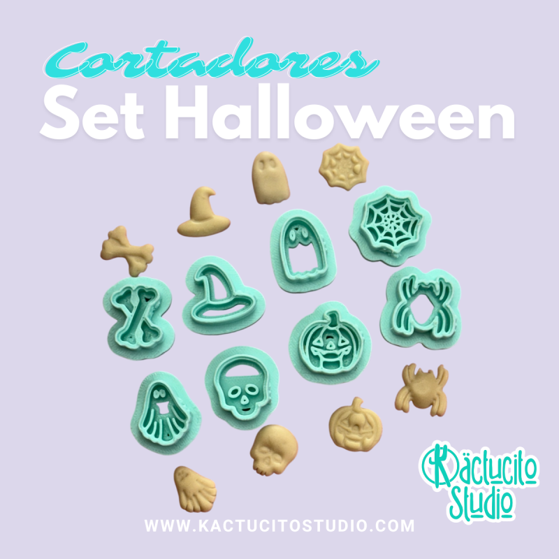 Set de cortadores Halloween 8 figuras | Kactucito Studio